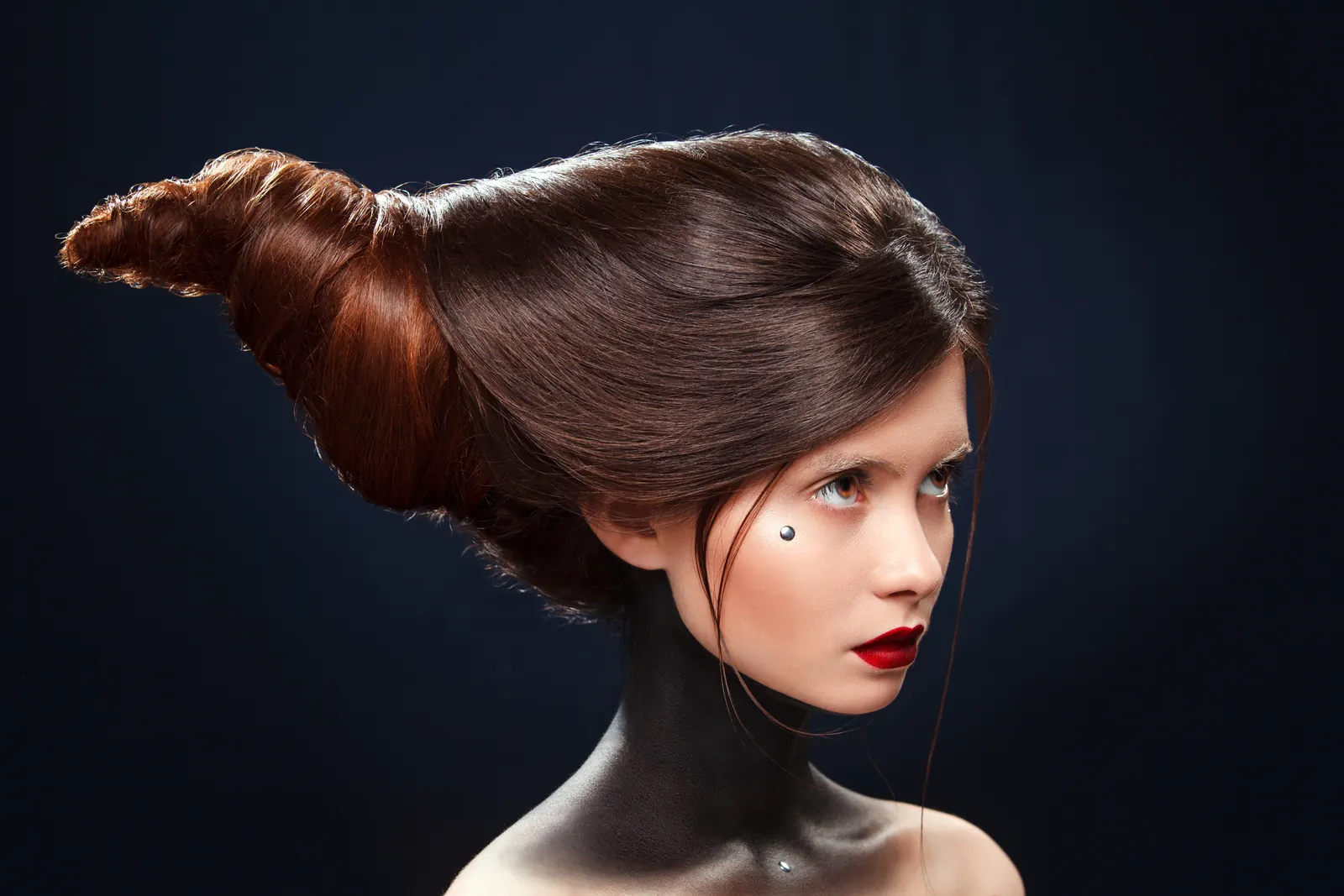 Advanced hair colouring and styling result